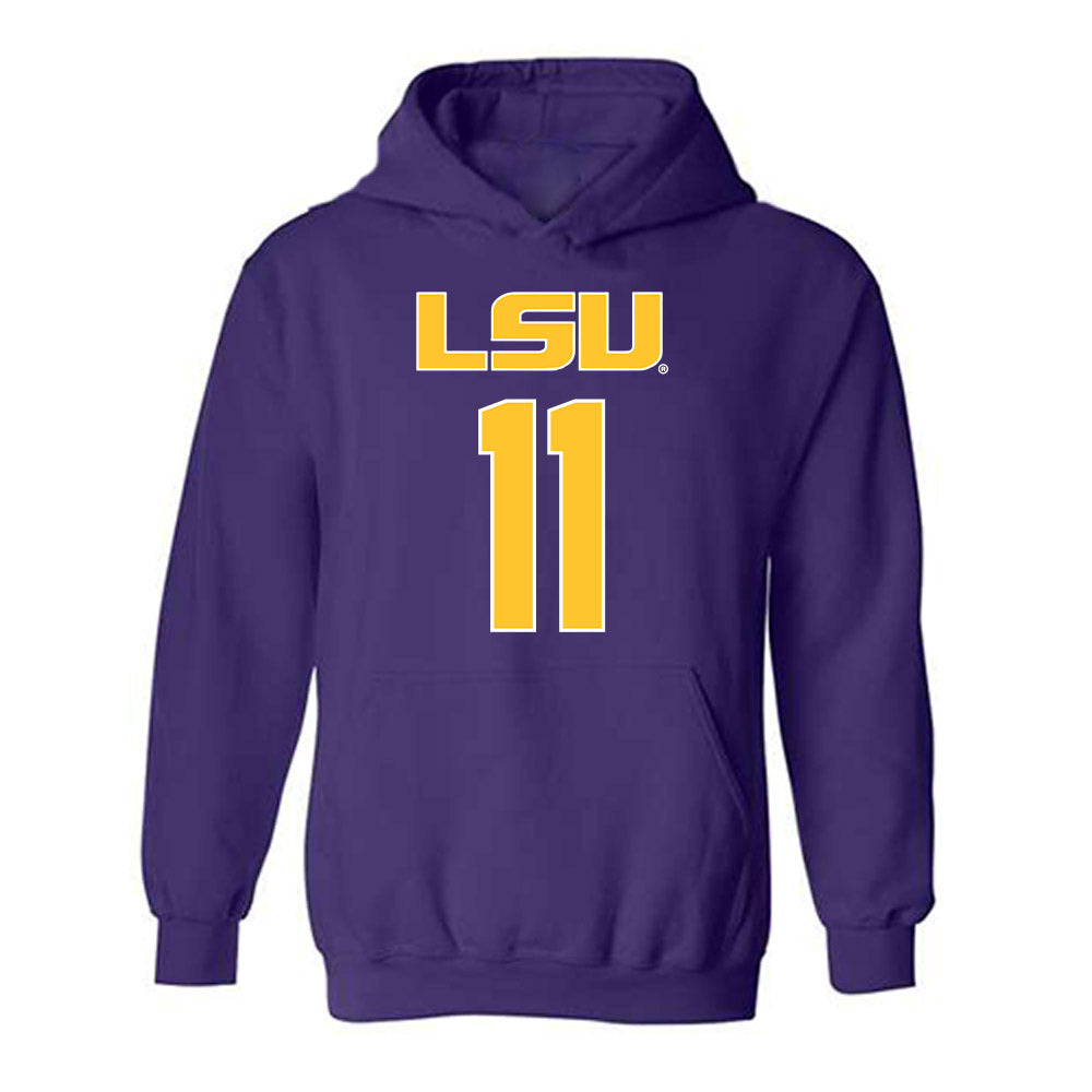 LSU - NCAA Beach Volleyball : Ryan Lambert - Replica Shersey Hooded Sweatshirt-0