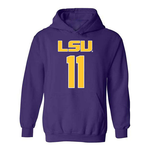 LSU - NCAA Beach Volleyball : Ryan Lambert - Replica Shersey Hooded Sweatshirt-0