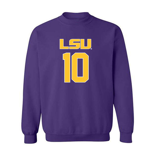 LSU - NCAA Beach Volleyball : Rachel Seneff - Replica Shersey Crewneck Sweatshirt-0