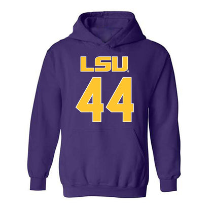 LSU - NCAA Beach Volleyball : Emily Hellmuth - Replica Shersey Hooded Sweatshirt-0