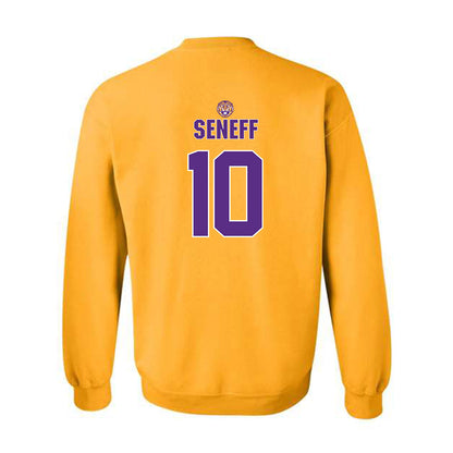 LSU - NCAA Beach Volleyball : Rachel Seneff - Replica Shersey Crewneck Sweatshirt-1