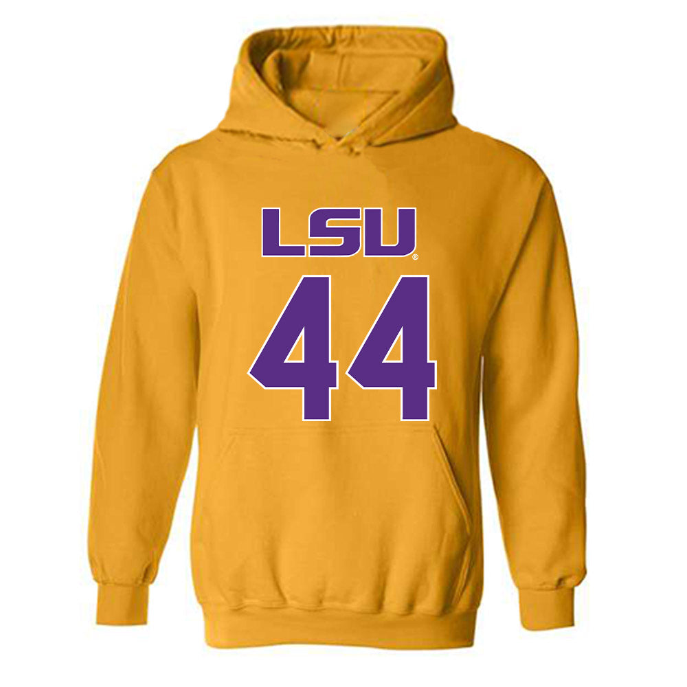 LSU - NCAA Beach Volleyball : Emily Hellmuth - Replica Shersey Hooded Sweatshirt-0