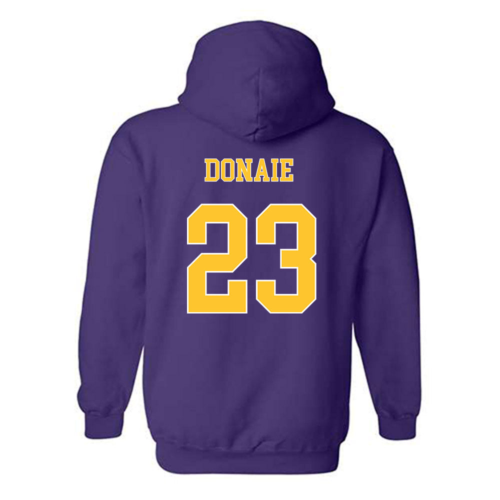 LSU - NCAA Women's Volleyball : Sanaa Donaie - Sport Shersey Hooded Sweatshirt-1