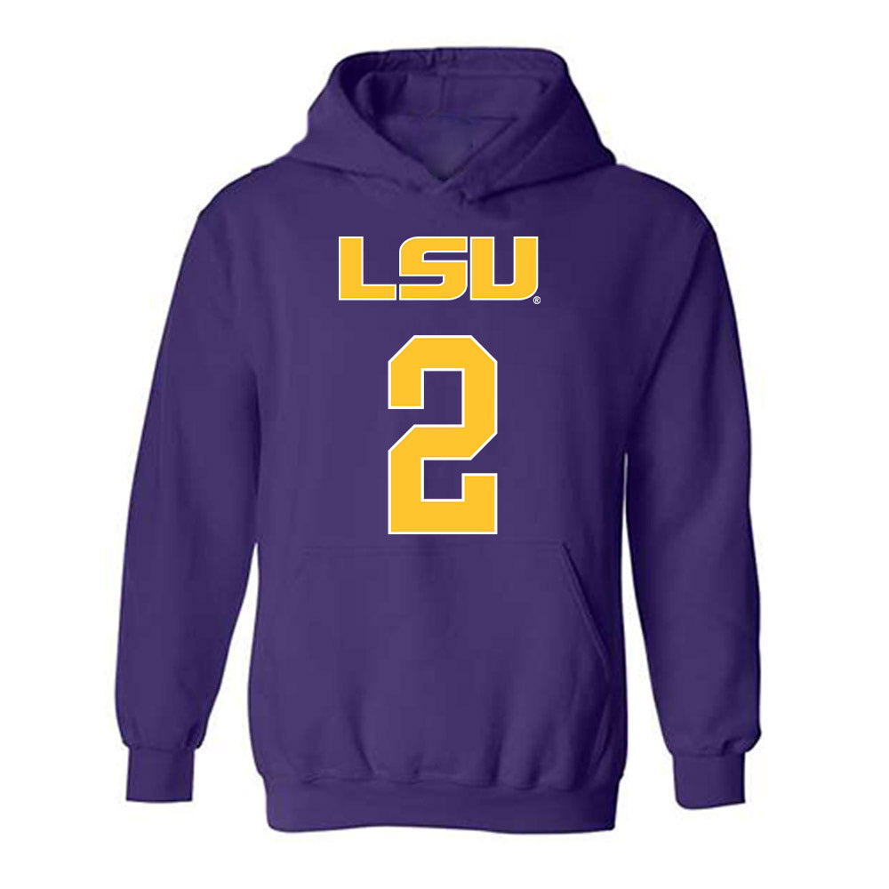 LSU - NCAA Women's Volleyball : Tireh Smith - Sport Shersey Hooded Sweatshirt-0