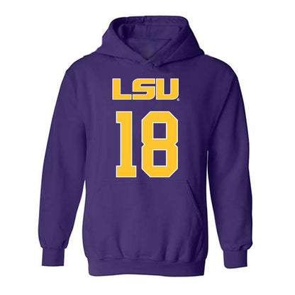 LSU - NCAA Women's Volleyball : Remi Nuss - Sport Shersey Hooded Sweatshirt-0