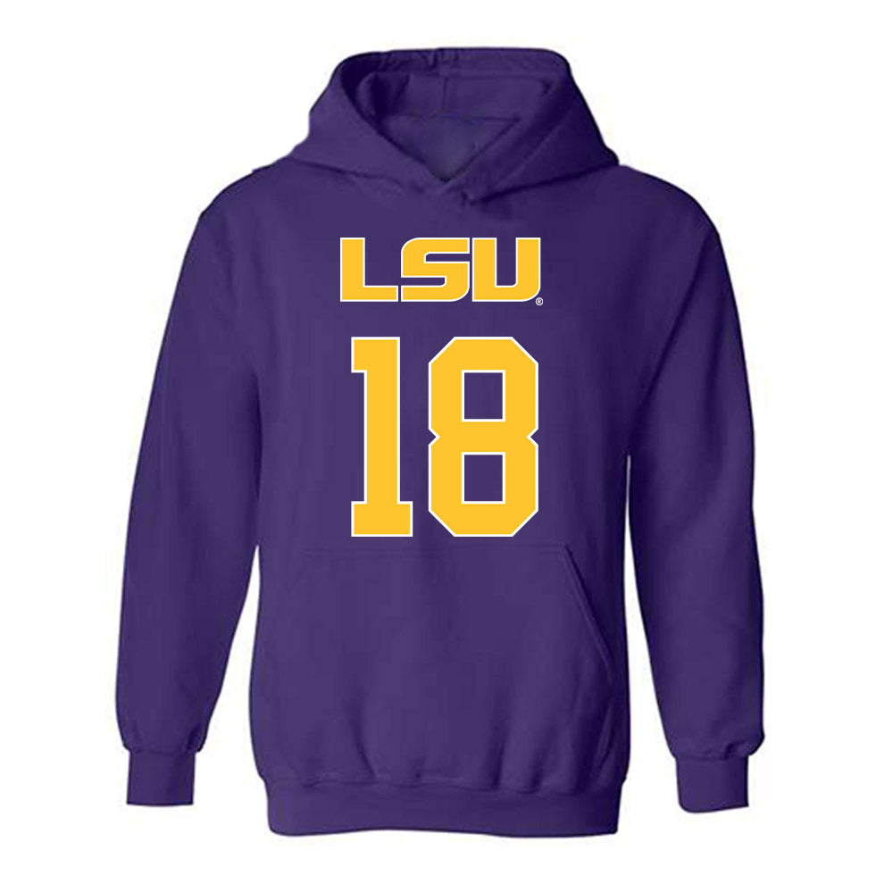 LSU - NCAA Women's Volleyball : Zayna Meyer - Sport Shersey Hooded Sweatshirt-0