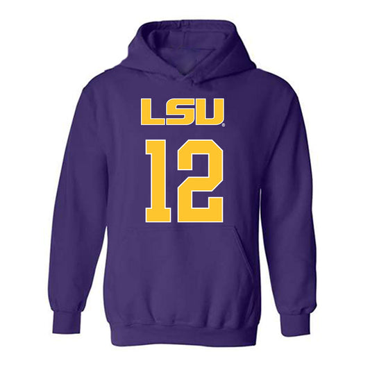LSU - NCAA Women's Volleyball : Samara Coleman - Sport Shersey Hooded Sweatshirt-0