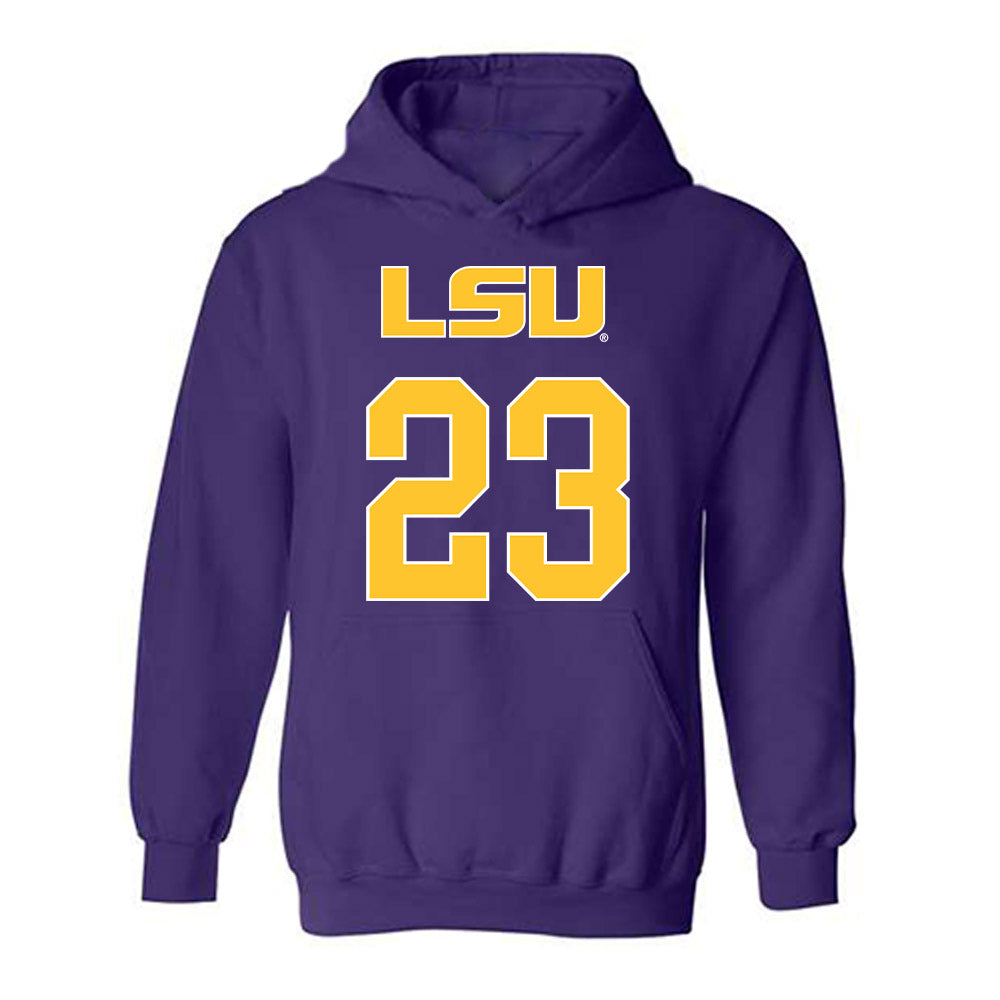 LSU - NCAA Women's Volleyball : Sanaa Donaie - Sport Shersey Hooded Sweatshirt-0