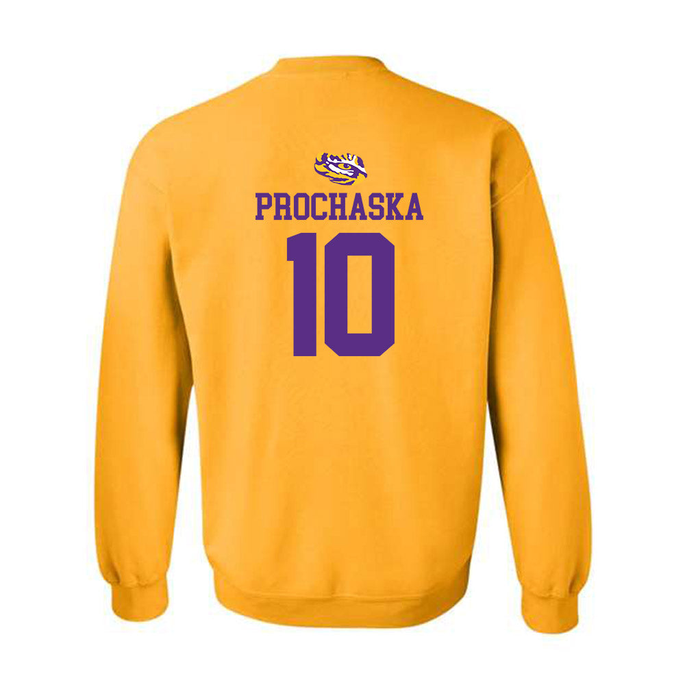 LSU - NCAA Women's Volleyball : Emilee Prochaska - Replica Shersey Crewneck Sweatshirt-1