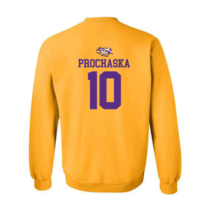 LSU - NCAA Women's Volleyball : Emilee Prochaska - Replica Shersey Crewneck Sweatshirt-1