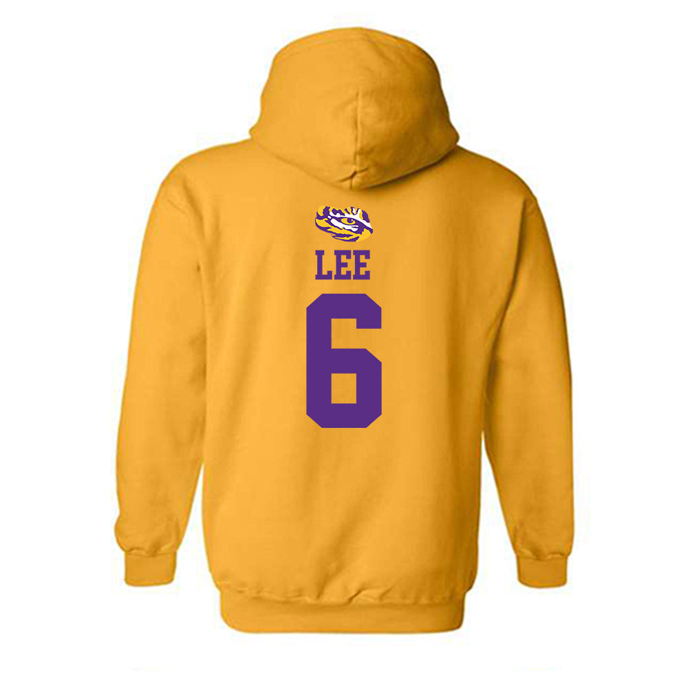 LSU - NCAA Women's Volleyball : Hannah Lee - Replica Shersey Hooded Sweatshirt-1
