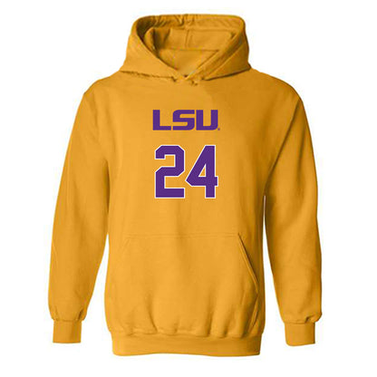 LSU - NCAA Women's Volleyball : Sophie Bonnaffee - Replica Shersey Hooded Sweatshirt-0