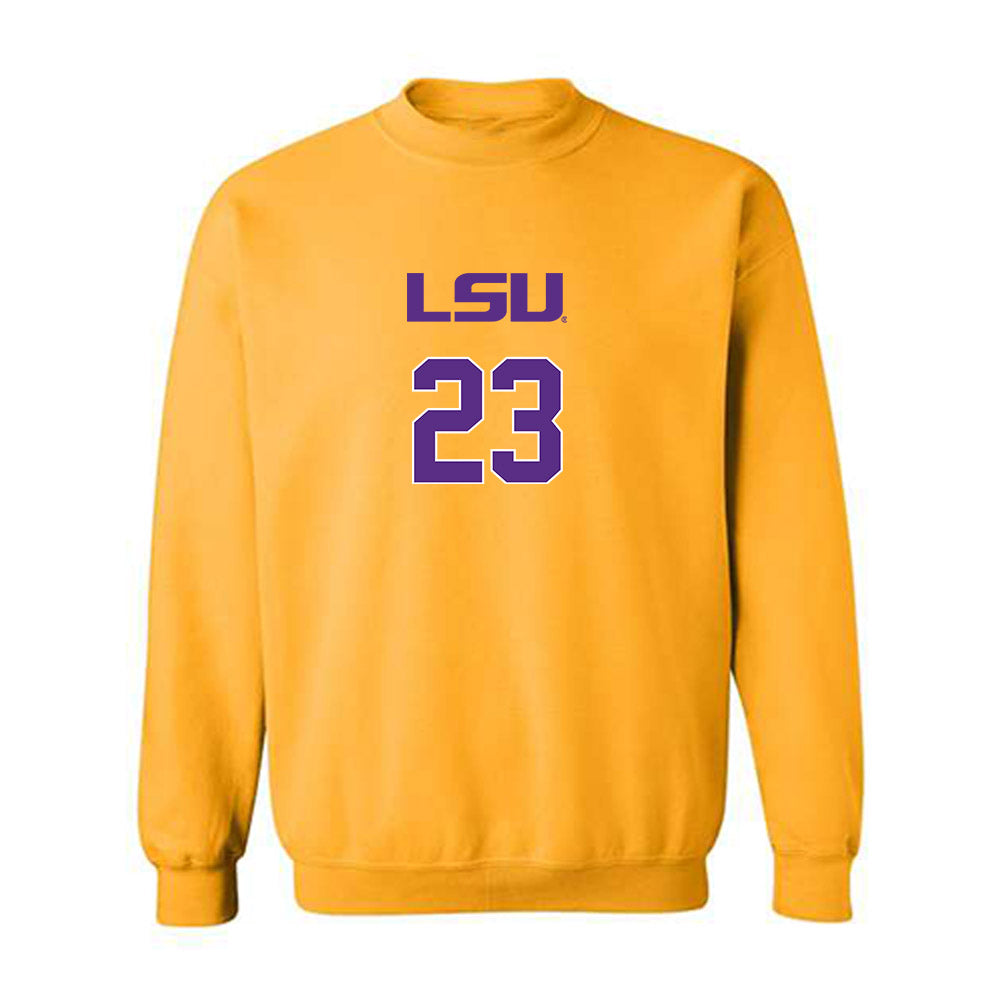 LSU - NCAA Women's Volleyball : Sanaa Donaie - Replica Shersey Crewneck Sweatshirt-0