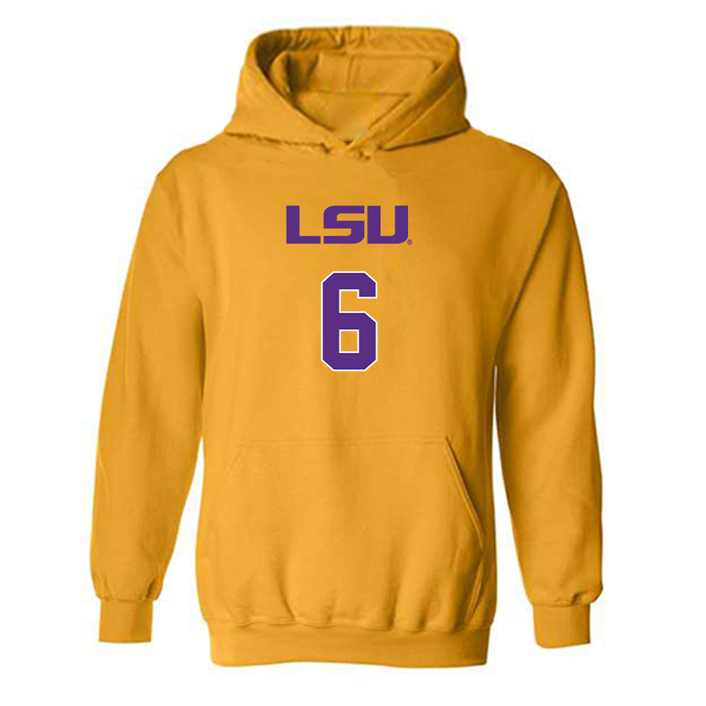 LSU - NCAA Women's Volleyball : Hannah Lee - Replica Shersey Hooded Sweatshirt-0