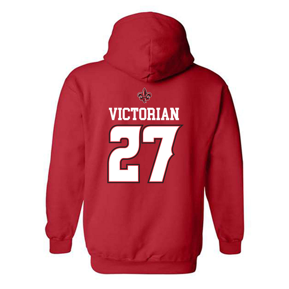 Louisiana - NCAA Baseball : Landon Victorian - Replica Shersey Hooded Sweatshirt-1