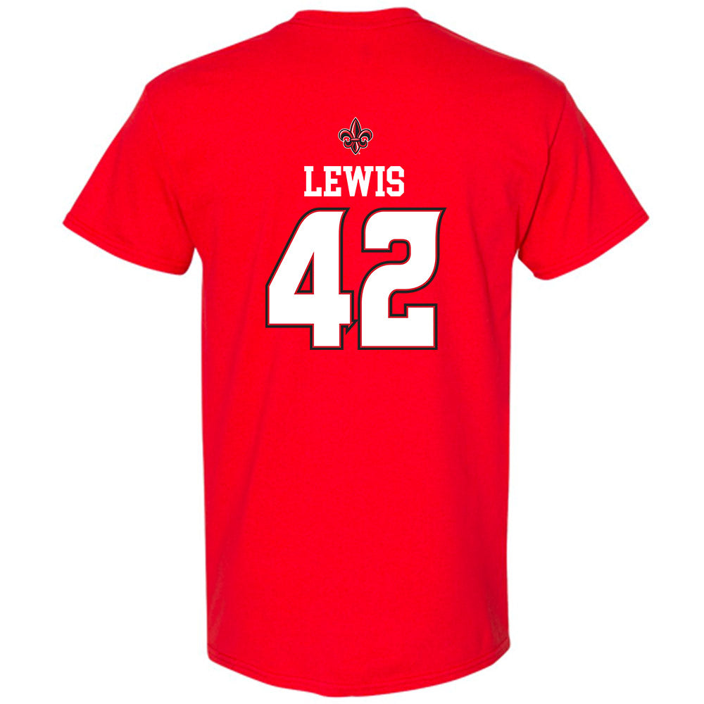 Louisiana - NCAA Baseball : Noah Lewis - Replica Shersey T-Shirt-1