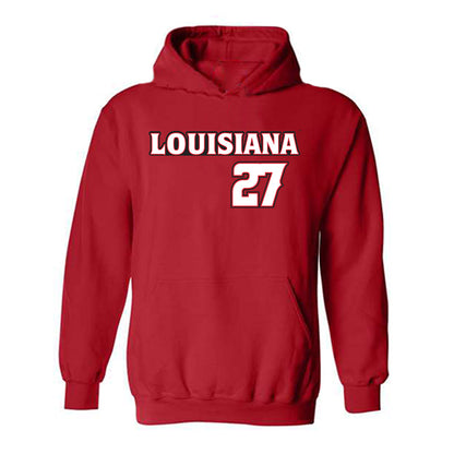 Louisiana - NCAA Baseball : Landon Victorian - Replica Shersey Hooded Sweatshirt-0