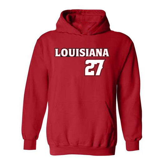 Louisiana - NCAA Baseball : Landon Victorian - Replica Shersey Hooded Sweatshirt-0