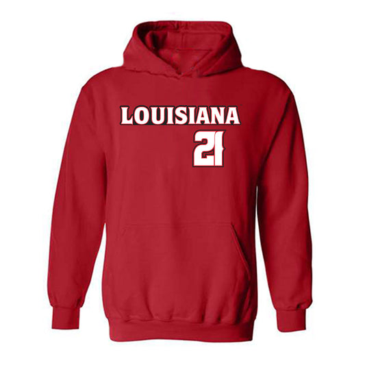 Louisiana - NCAA Baseball : Maddox Mandino - Replica Shersey Hooded Sweatshirt-0