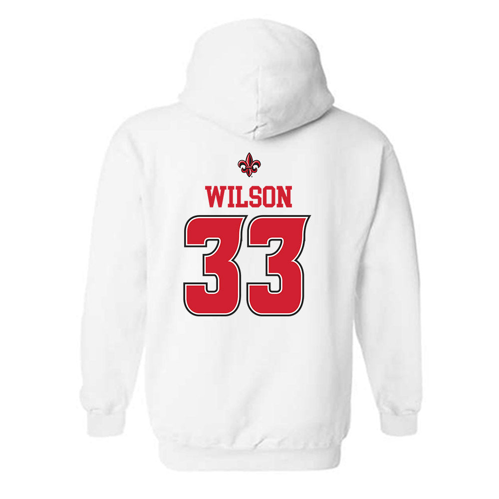 Louisiana - NCAA Baseball : Bryce Wilson - Sports Shersey Hooded Sweatshirt-1