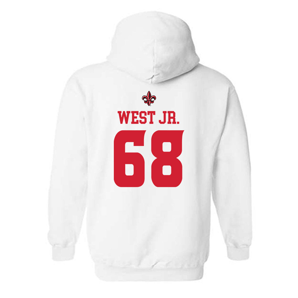Louisiana - NCAA Football : Fitzgerald West Jr. - Sports Shersey Hooded Sweatshirt-1