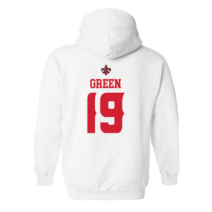 Louisiana - NCAA Football : Luke Green - Sports Shersey Hooded Sweatshirt-1