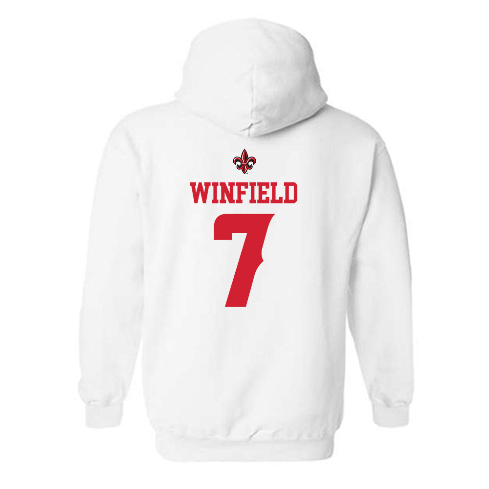 Louisiana - NCAA Football : Lunch Winfield - Sports Shersey Hooded Sweatshirt-1
