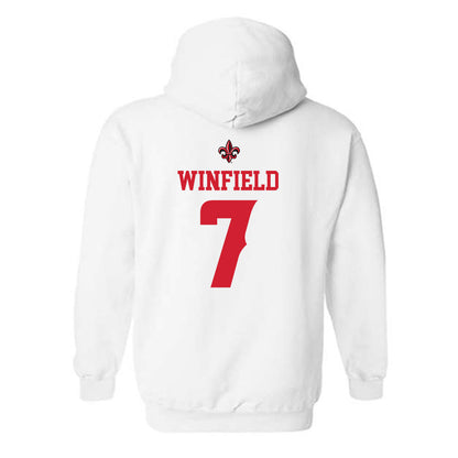 Louisiana - NCAA Football : Lunch Winfield - Sports Shersey Hooded Sweatshirt-1