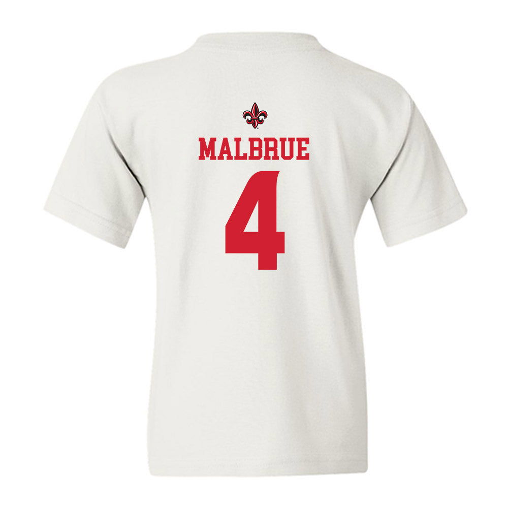 Louisiana - NCAA Football : Princeton Malbrue - Sports Shersey Youth T-Shirt-1