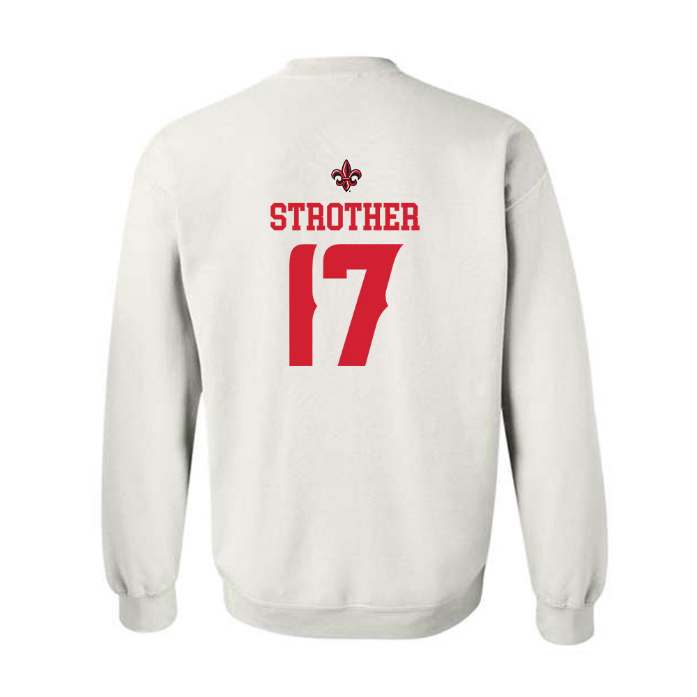 Louisiana - NCAA Football : Landon Strother - Sports Shersey Crewneck Sweatshirt-1