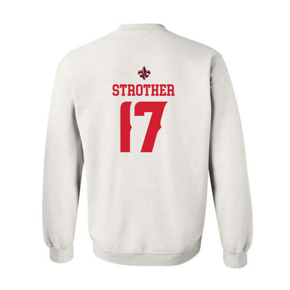 Louisiana - NCAA Football : Landon Strother - Sports Shersey Crewneck Sweatshirt-1