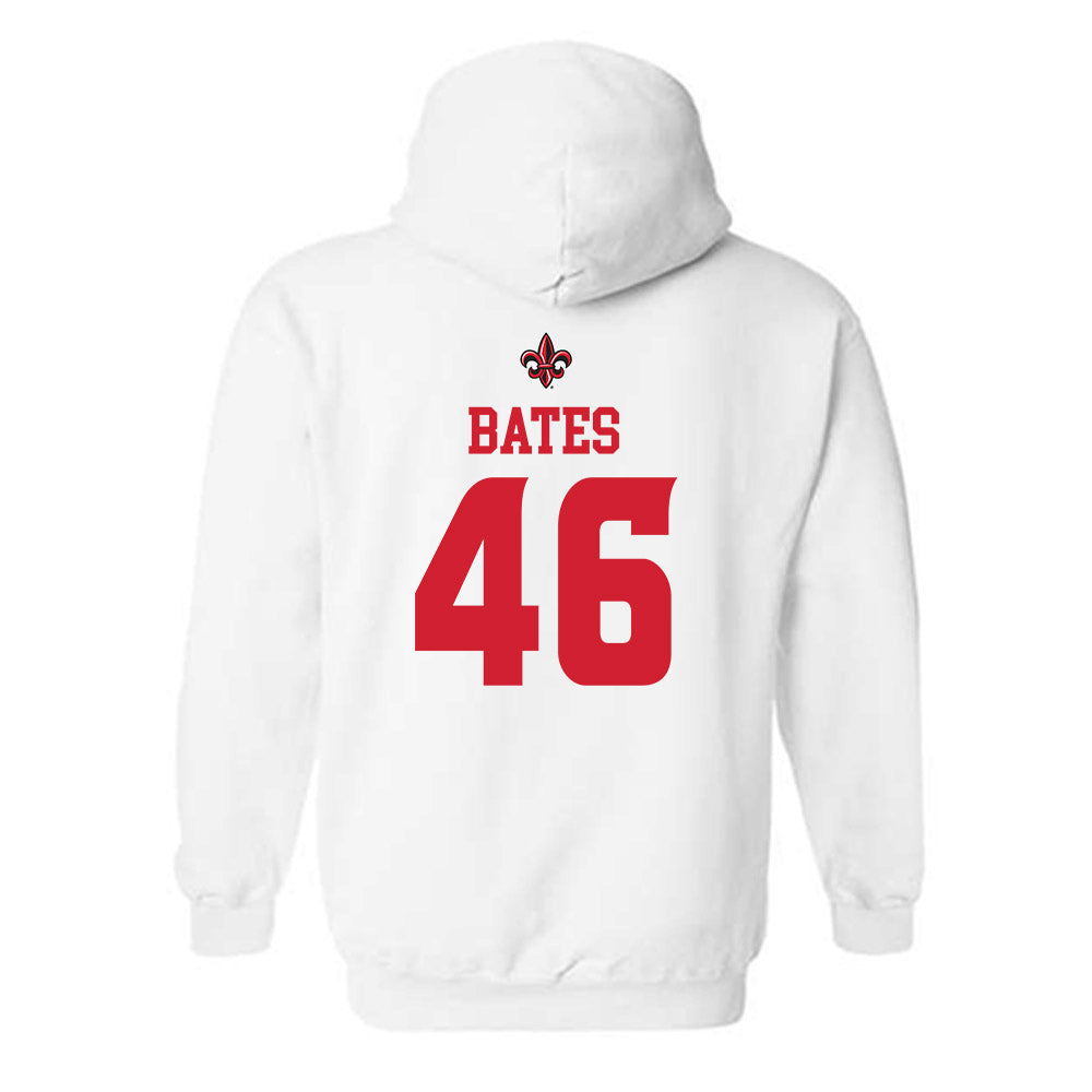 Louisiana - NCAA Football : Lake Bates - Sports Shersey Hooded Sweatshirt-1