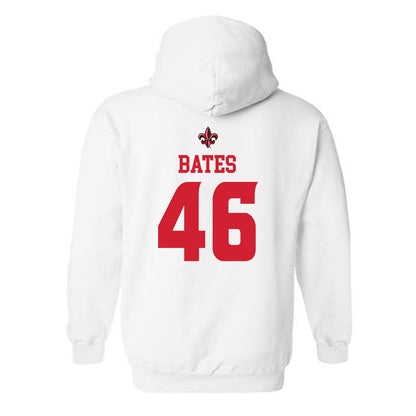 Louisiana - NCAA Football : Lake Bates - Sports Shersey Hooded Sweatshirt-1