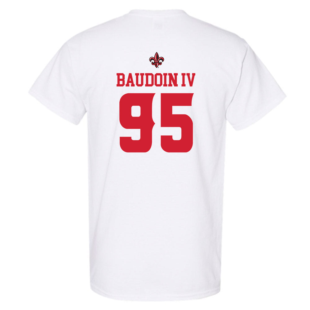 Louisiana - NCAA Football : Maxie Baudoin IV - Sports Shersey T-Shirt-1