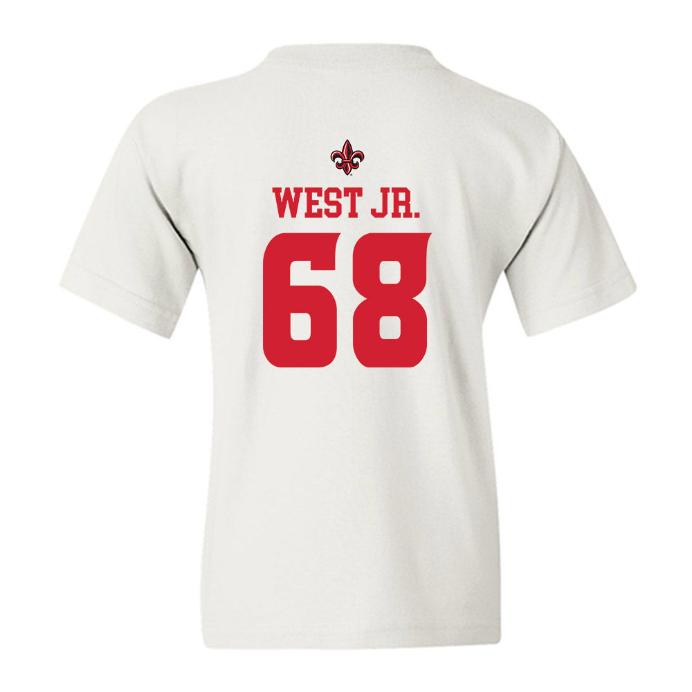 Louisiana - NCAA Football : Fitzgerald West Jr. - Sports Shersey Youth T-Shirt-1