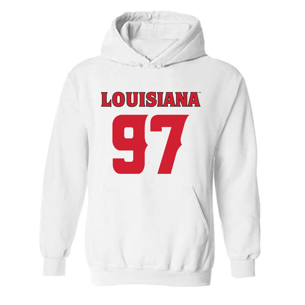 Louisiana - NCAA Football : Xavier Waters - Sports Shersey Hooded Sweatshirt-0