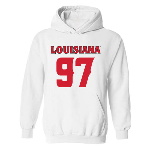 Louisiana - NCAA Football : Xavier Waters - Sports Shersey Hooded Sweatshirt-0