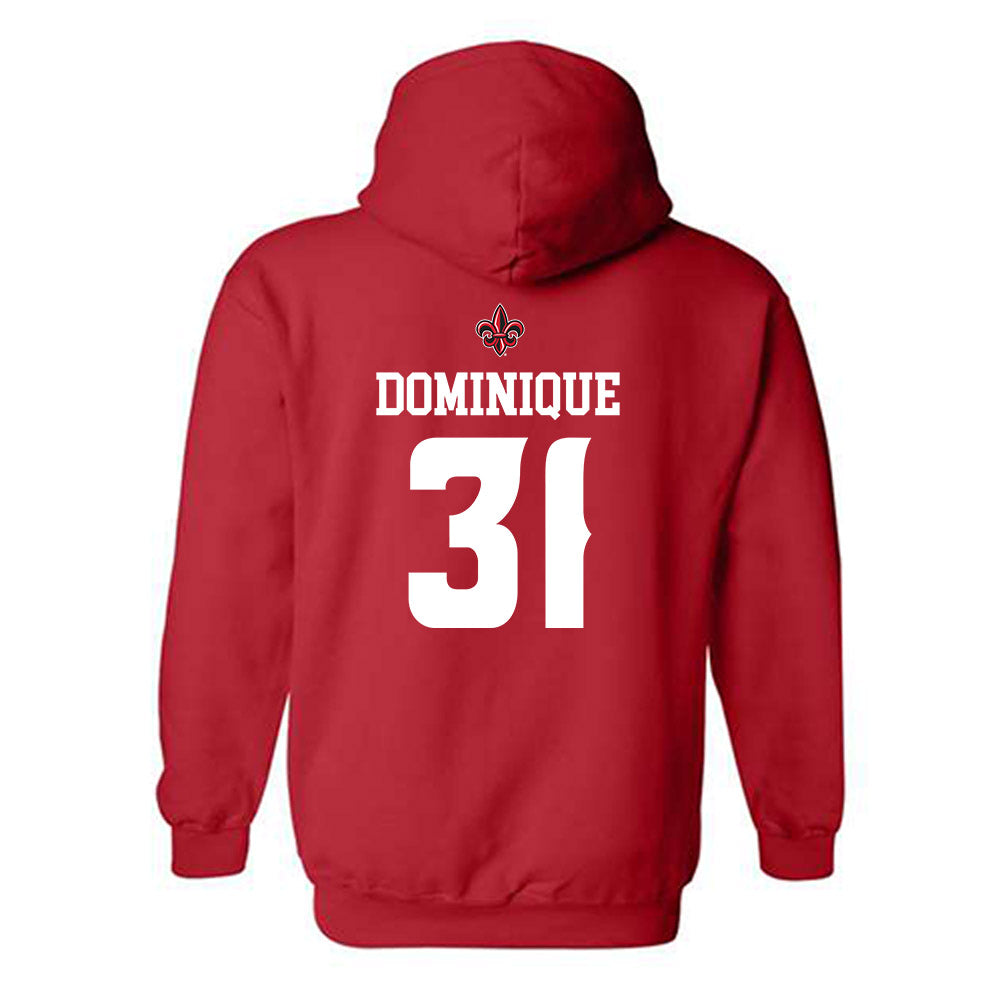 Louisiana - NCAA Football : Ty Dominique - Sports Shersey Hooded Sweatshirt-1