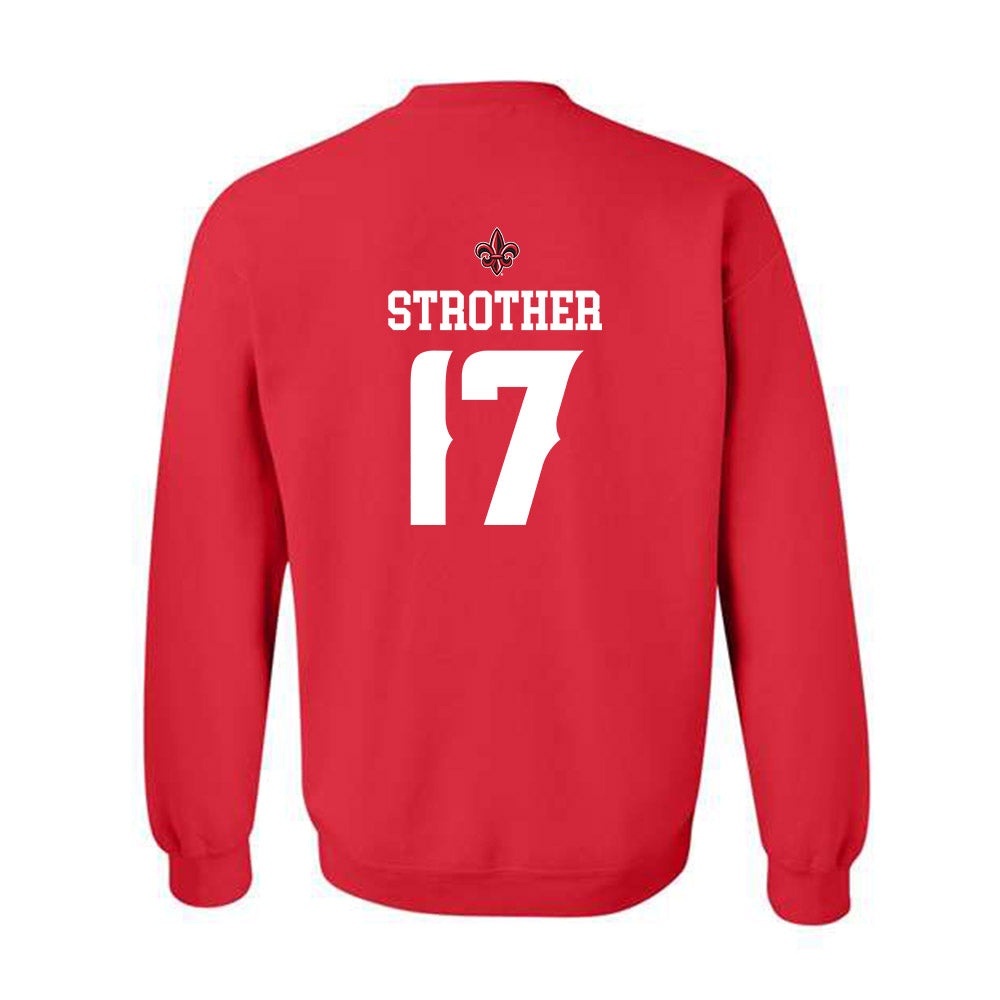 Louisiana - NCAA Football : Landon Strother - Sports Shersey Crewneck Sweatshirt-1