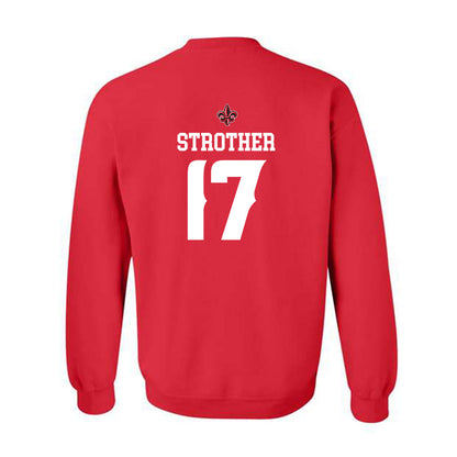 Louisiana - NCAA Football : Landon Strother - Sports Shersey Crewneck Sweatshirt-1