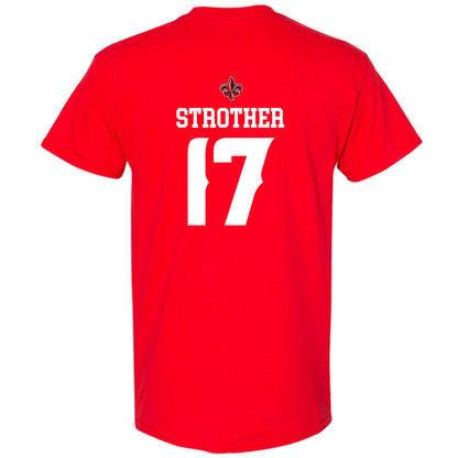 Louisiana - NCAA Football : Landon Strother - Sports Shersey T-Shirt-1