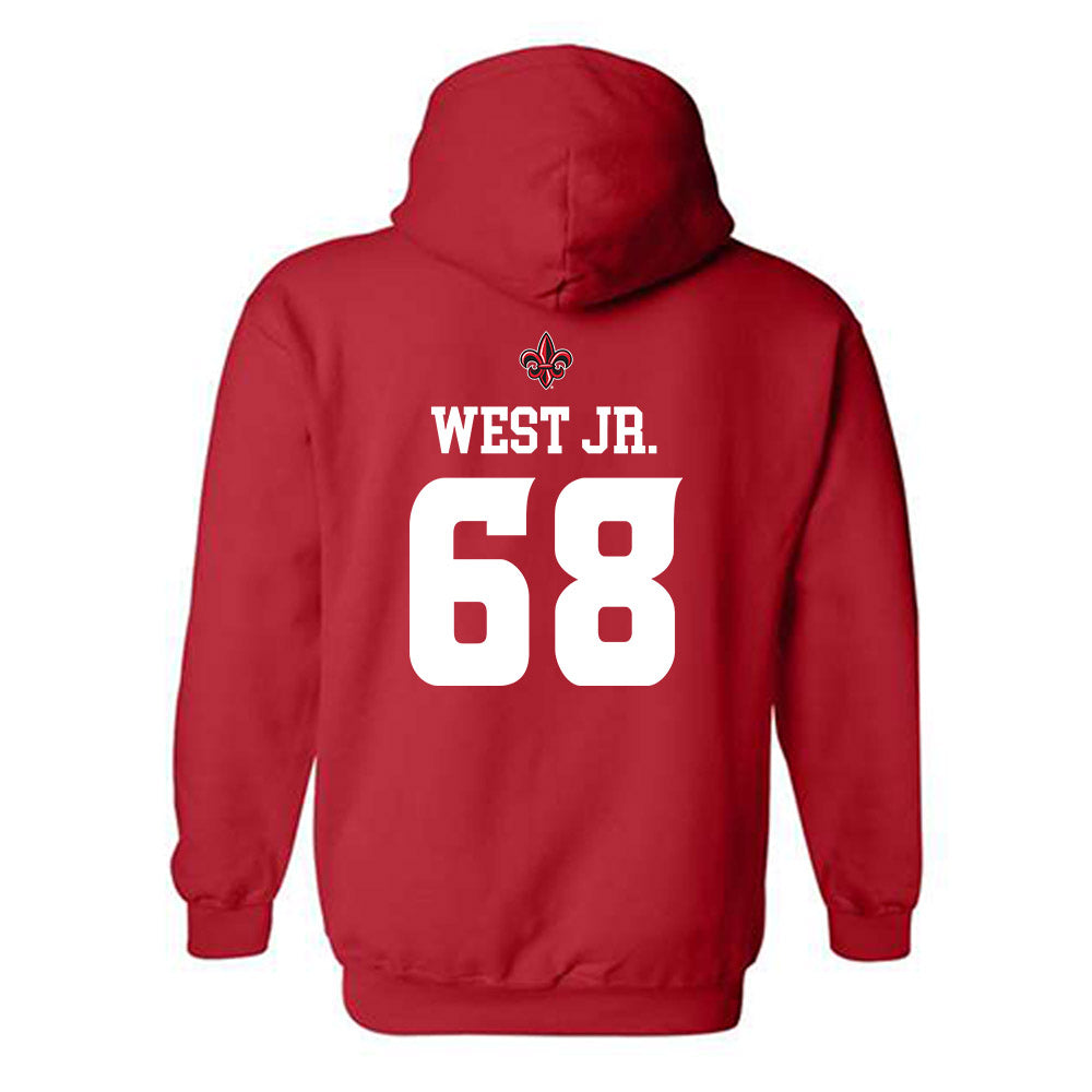 Louisiana - NCAA Football : Fitzgerald West Jr. - Sports Shersey Hooded Sweatshirt-1