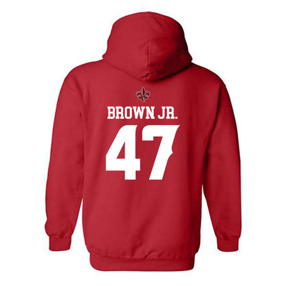 Louisiana - NCAA Football : Maurice Brown Jr. - Sports Shersey Hooded Sweatshirt-1