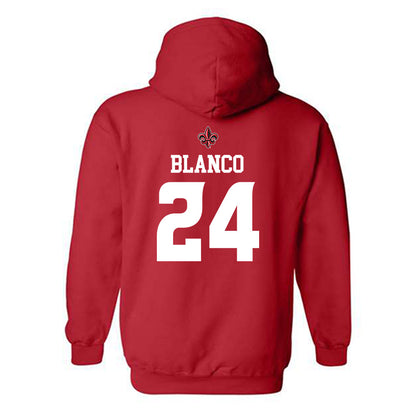 Louisiana - NCAA Football : Steven Blanco - Sports Shersey Hooded Sweatshirt-1