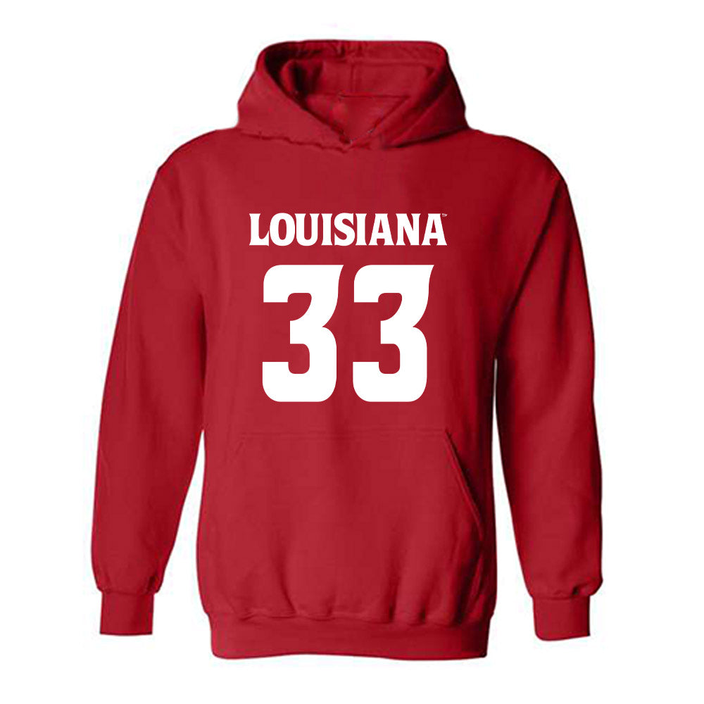Louisiana - NCAA Football : AJ Spencer - Sports Shersey Hooded Sweatshirt-0