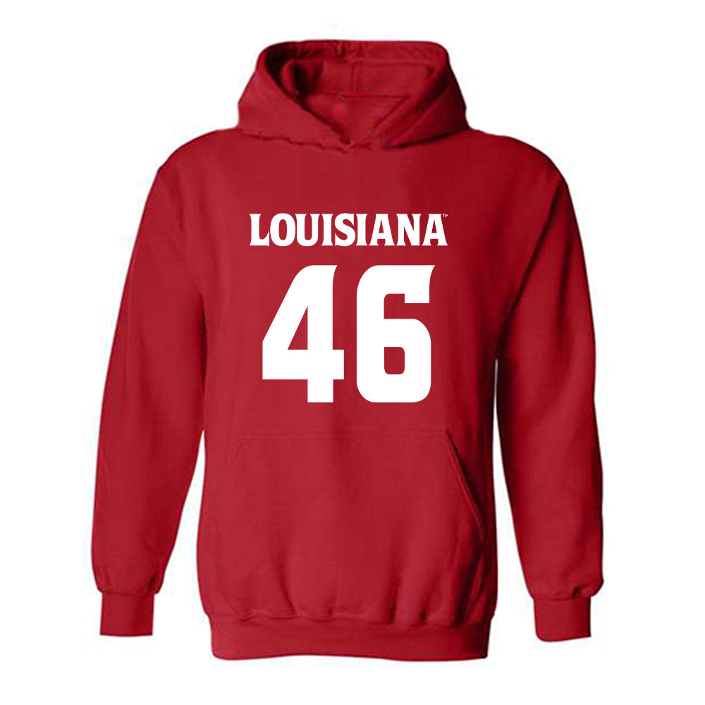 Louisiana - NCAA Football : Lake Bates - Sports Shersey Hooded Sweatshirt-0