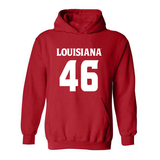 Louisiana - NCAA Football : Lake Bates - Sports Shersey Hooded Sweatshirt-0