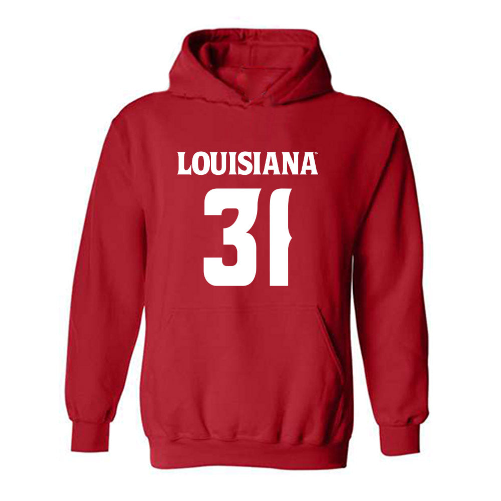 Louisiana - NCAA Football : Ty Dominique - Sports Shersey Hooded Sweatshirt-0