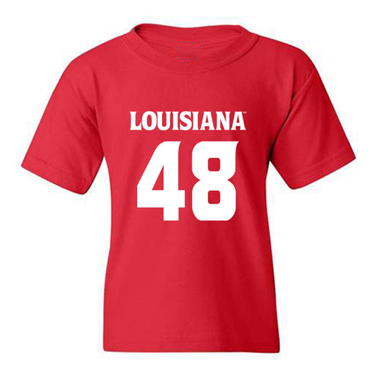 Louisiana - NCAA Football : Jackson Villaume - Sports Shersey Youth T-Shirt-0