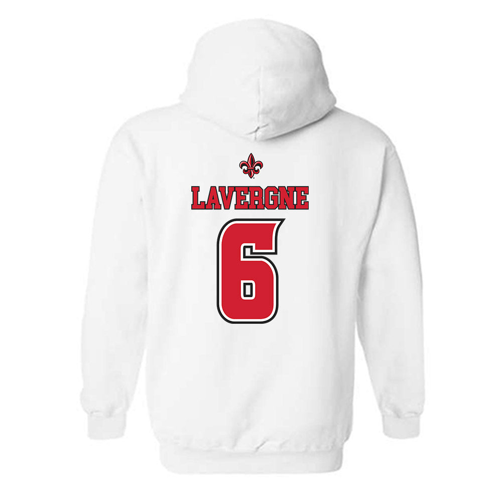 Louisiana - NCAA Men's Basketball : Devion Lavergne - Replica Shersey Hooded Sweatshirt-1